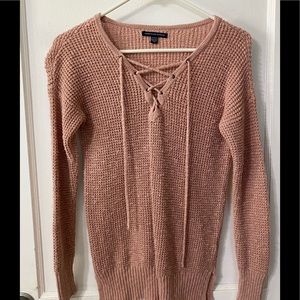 American eagle outfitters pink sweater